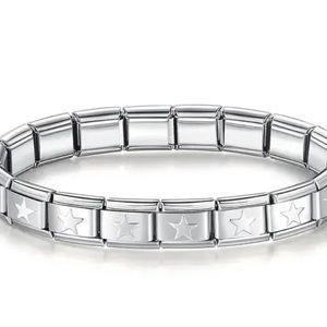 ☆custom star italian charm bracelet stainless steel ☆